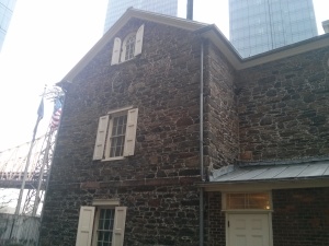 Note the date 1799 in the stonework, and the high rise apartment buildings that are across the street.